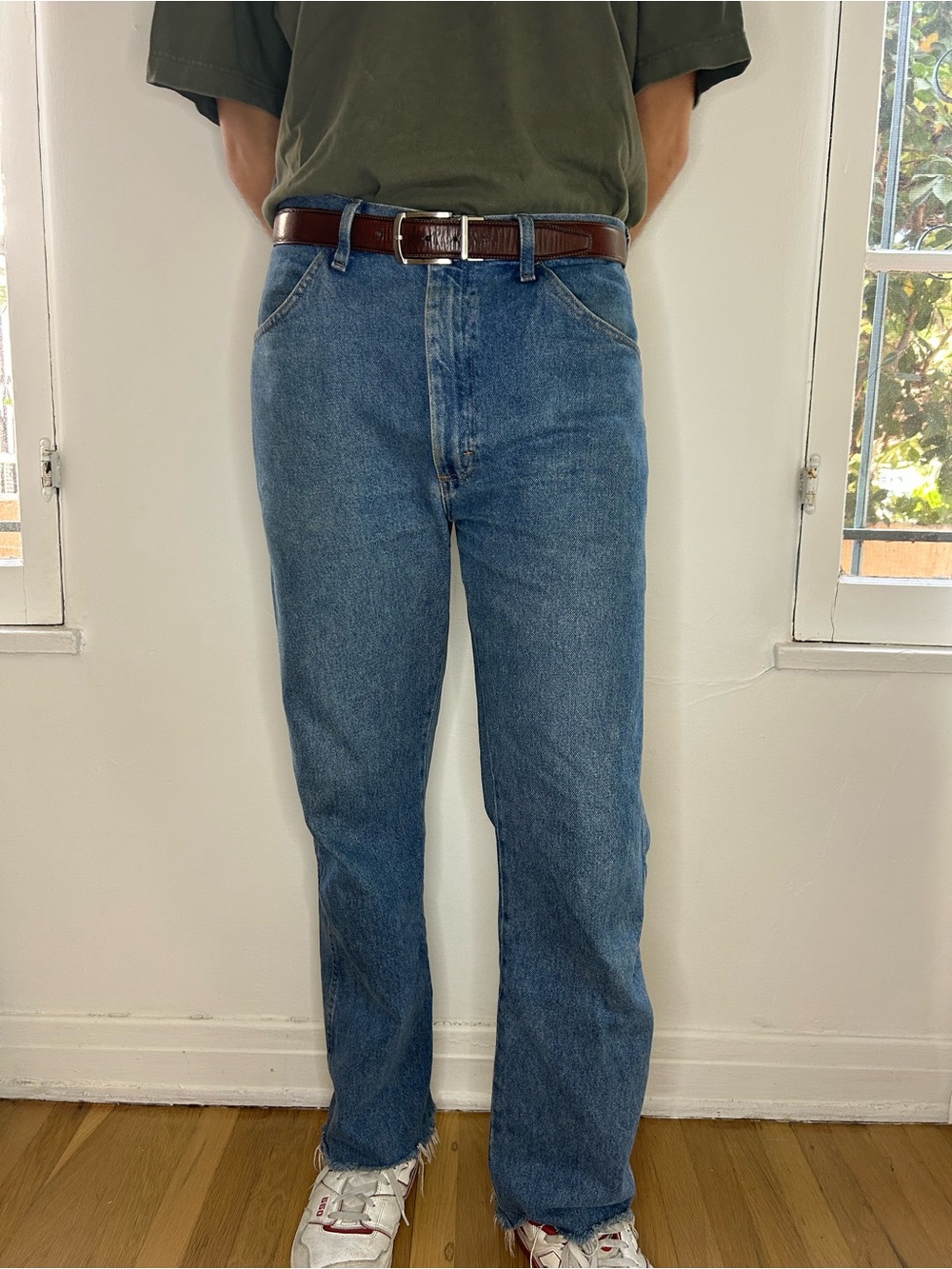 Men's Rustler Classic Blue Straight-Leg Jeans